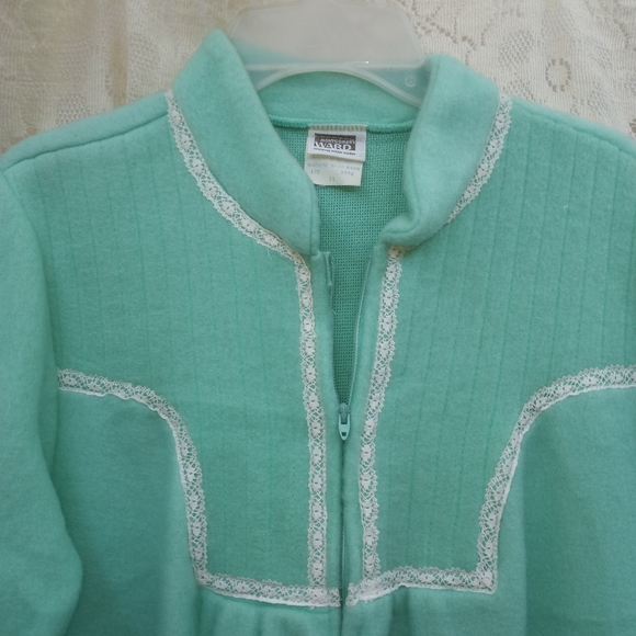 Vintage 1970s Montgomery Ward Plush Fleece Nightgown Front Zip New With Tags - Picture 4 of 7